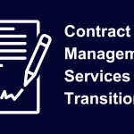 contract management services transition with icon of contract and pen