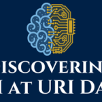Discovering AI at URI Day with icon of brain and circuits