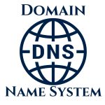 domain name system with image of globe with dns letters on it