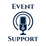 event support with image of microphone
