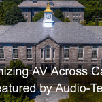 Modernizing AV Across Campus: URI Featured by Audio-Technica, URI building as the background