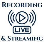 recording and streaming with icon of live and play symbol