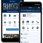 image of two phones displaying the rhody connect app