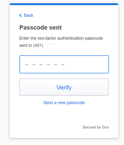 verify passcode