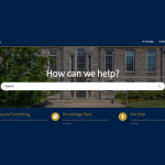 screenshot of service portal