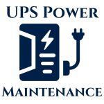 UPS power maintenance with icon of ups and plug