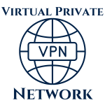 Virtual Private Network with icon of globe with vpn text over it