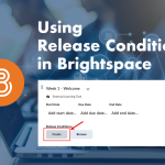 Banner for Using Release Conditions in Brightspace