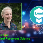 Image that shows Lumi logo and Alissa Cox in Natural Resources Science