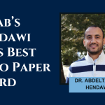 ai lab's hendawi wins best demo paper award with image of dr hendawi