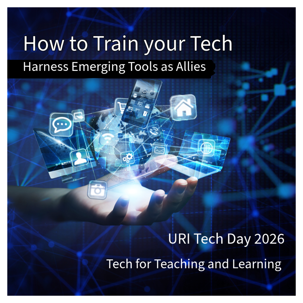Tech Day 2026 Logo of person hand holding various technology.